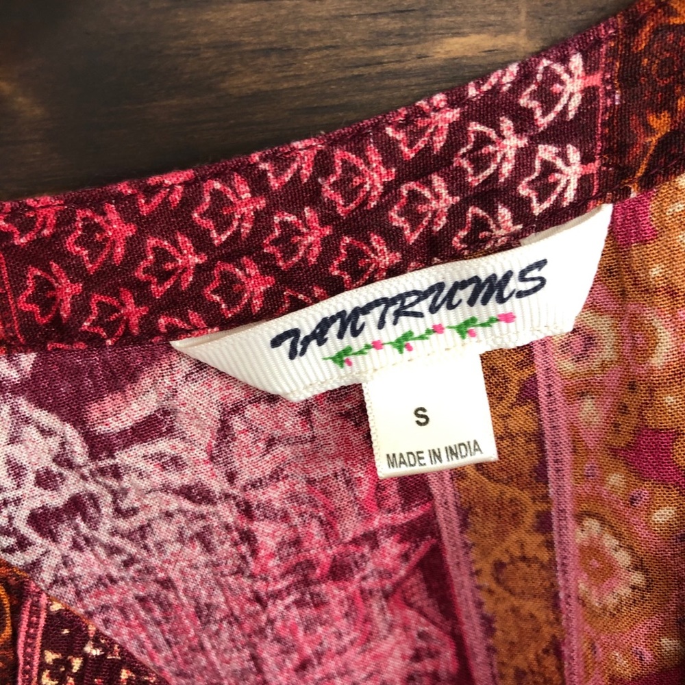 Tantrums | Boho Split Neck Blouse - image 4